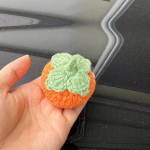 Fruit miniature en crochet fait main, exquis, en forme de cerise, pour porte-clés DIY - Product Image 5