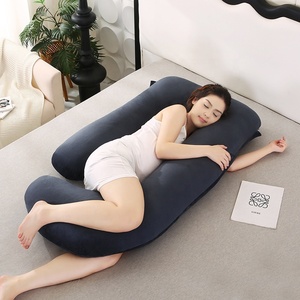 Almohada de embarazo de maternidad de terciopelo de cristal esponjoso en forma de U Soporte corporal cómodo <span class=keywords><strong>para</strong></span> mujeres <span class=keywords><strong>embarazadas</strong></span> <span class=keywords><strong>para</strong></span> sala de estar - Product Image 2