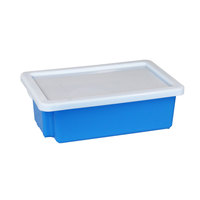 Bacs de rangement en plastique empilables et emboîtables avec couvercle – Conteneurs robustes pour la gestion à domicile et au bureau