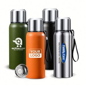 Bouteille d'eau sport isotherme en acier inoxydable à double paroi 600ml 800ml 1000ml, gourde thermos, bouilloire sous vide - Product Image 5
