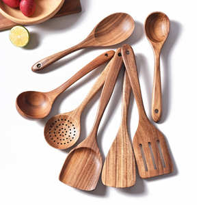 Ustensiles et outils de cuisine en bois de <span class=keywords><strong>teck</strong></span> adaptés aux enfants, y compris une louche, équipement pour la cuisine des enfants, accessoires de cuisine - Product Image 3