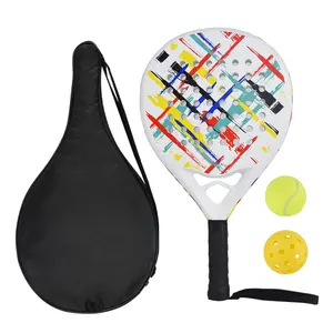 Fabricant Usine Extérieur Professionnel Entraînement Carbone Noir Padel Paddle Tennis Raquette