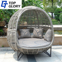 TG - Silla Plegable de Mimbre de Alta Calidad para Jardín, Piscina, Hotel, Ocio, Moderna, con Marco de Aluminio, Sofá Cama, Tumbona, Cama para Tomar el Sol