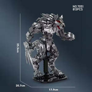 813 pièces nuit noire loup-garou bloc de construction ensemble en plastique figurines modèles Figurines <span class=keywords><strong>Robot</strong></span> assemblage jouets <span class=keywords><strong>pour</strong></span> adultes enfants grand - Product Image 6