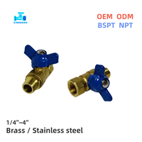 Vanne à boisseau sphérique femelle en laiton robuste/léger de 3/8'' OEM ODM, raccord de tuyauterie à visser pour gaz, eau, huile, accessoire de plomberie