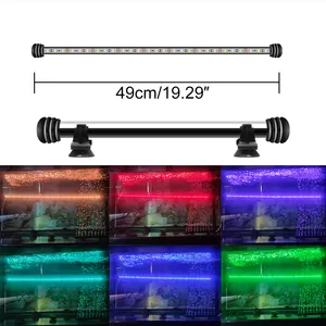 Mehrere LED RGB Farbe Belüftung Aquatics Riff Licht Aquarium Lichter Aquarium Dekorationen für Süßwasser Mit Fernbedienung