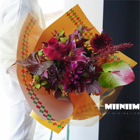 Papier de fleurs coloré Ba en stock d'usine, imperméable, pour emballage de bouquets, artisanat DIY, mariage, anniversaire, cadeau