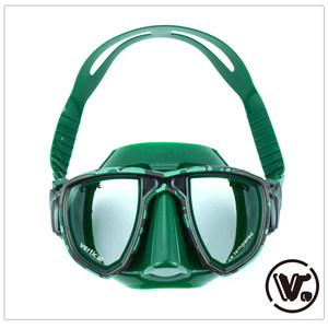หน้ากากดำน้ำ V.DIVE แบบกันน้ำปริมาณน้อย ได้รับการรับรองมาตรฐาน CE ชุดสน็อกเกิล เลนส์กระจกนิรภัย ยางซิลิโคนเหลว ป้องกันฝ้า สำหรับดำน้ำลึก - Product Image 5