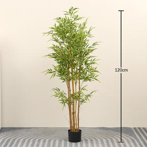 Plantes artificielles en bambou, plantes chinoises artificielles, arbre vert artificiel, plante en pot en plastique pour extérieur, fausses plantes artificielles, décoration - Product Image 3