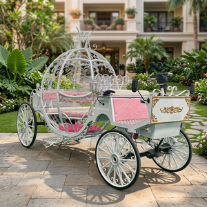 Chariot de transport spécial pour chevaux, chariot de mariage moderne, chariot de citrouille électrique Cendrillon, chariot de princesse avec chevaux - Product Image 1