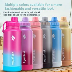 <span class=keywords><strong>Bouteille</strong></span> d'eau <span class=keywords><strong>isotherme</strong></span> en gros de 1000 ml, gourde sous vide en acier inoxydable de 1 litre avec poignée pour le sport, le camping, logo personnalisé - Product Image 3