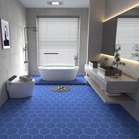 Autocollants et dalles de sol en PVC imperméables et épaissis, auto-adhésifs, pour salles de bain, toilettes, cuisines - Résistants à l'usure, antidérapants, planches de 60 cm