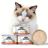 Nourriture humide pour animaux de compagnie en conserve OEM/ODM 85g, lait de chèvre, morceaux de poulet, nourriture pour chats en vrac en conserve