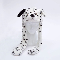 Chapeau de Mario en peluche animal mignon enfants Airbag oreilles mobiles LED s'allume en peluche Cosplay fête déguisement chapeaux d'hiver