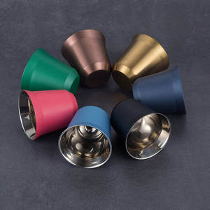 Mug à espresso en acier inoxydable à double paroi personnalisé de 80 ml et 160 ml, tasses <span class=keywords><strong>Nespresso</strong></span>, lot de 2 - Product Image 5