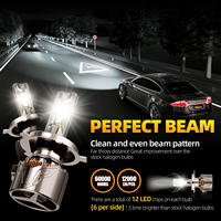 Ampoules de phares LED en aluminium RCJ neuves 6000K 80W 8000LM S18 H1 H4 H7 H11 9005-9008 Ajustement universel