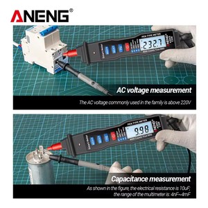 ANENG A3003 เครื่องวัดแบบปากกา 4000 ฟังก์ชั่น วัดแรงดันไฟฟ้าแบบไม่สัมผัส ความต้านทาน ความจุไฟฟ้า มัลติมิเตอร์แบบดิจิตอล - Product Image 4