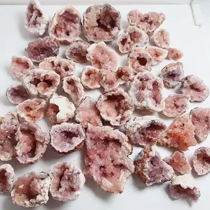 Wholesale High Quality Mineral Specimen Raw Pink Amethyst Cluster Rose Quartz Crystal Geode Specimen