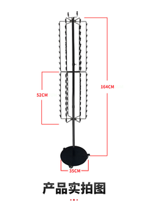 Support de bandes suspendues support de sac de pommes de terre support d'affichage support noir avec 72 clips - Product Image 3