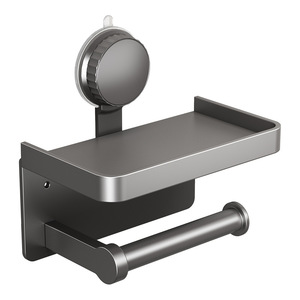 Porte-papier toilette à ventouse pour salle de bain, rectangulaire, sans perçage, fixation murale, boîte à mouchoirs multifonctionnelle - Product Image 5