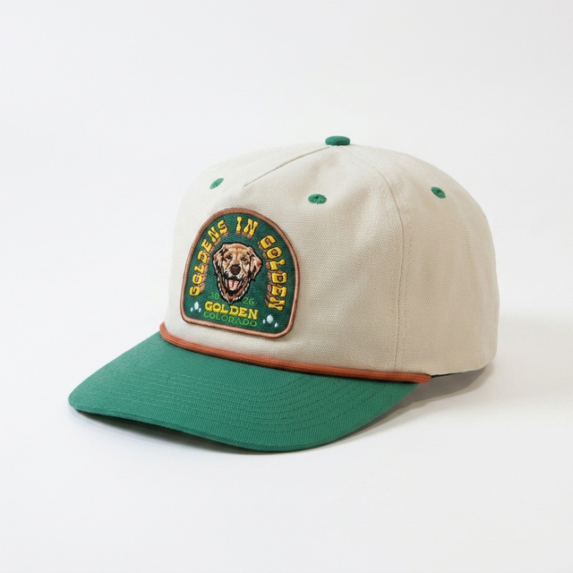 Custom Retro Dog Animal Embroidery Patch Snapback Cap Vintage Unstructured 5 Panel Rope Baseball Hat Custom Logo Headwear