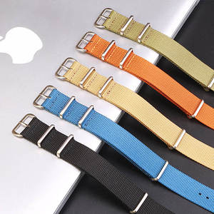 Bracelet en nylon intégré respirant de couleur unie 18/20/22 mm pour montres 18 mm, style NATO avec design tissé – Vente en gros - Product Image 3