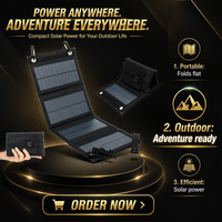 Chargeur solaire pliable 10W, mini panneau photovoltaïque portable pour le camping en plein air, alimentation du téléphone