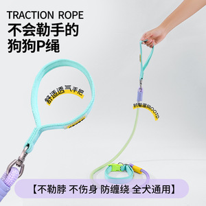 ปลอกคอและสายจูงแบบ 2-in-1 รุ่นใหม่ สาย P-rod แบบหนาและกว้างขึ้นเพื่อความสะดวกสบาย ไม่รัดมือหรือคอของคุณ - Product Image 4