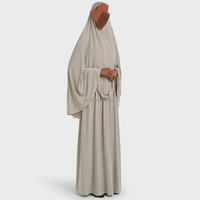 Ensemble Deux Pièces Willson Premium Jersey Khimar + Jupe pour Femme, Modeste et Léger, Style Dubaï Turque, Abaya Longue Naturelle
