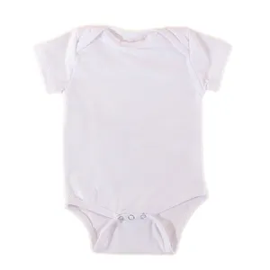 Fabriek Direct Custom Katoen Effen Baby Romper Pasgeboren Een Stuk Witte Baby Blanco Winter Rompertjes Voor Baby Jongens 12-18