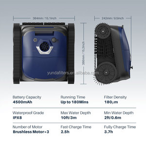 Nettoyeur <span class=keywords><strong>de</strong></span> <span class=keywords><strong>piscine</strong></span> robotisé à <span class=keywords><strong>prix</strong></span> d'usine, <span class=keywords><strong>robot</strong></span> <span class=keywords><strong>de</strong></span> nettoyage sans fil pour <span class=keywords><strong>piscine</strong></span> à fond plat, machine intelligente, équipement automatique - Product Image 2