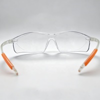 Lunettes de sécurité anti-buée, anti-rayures, anti-poussière et anti-vent avec verres transparents en PC pour la construction et l'industrie, avec logo