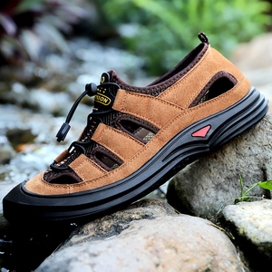Nuevos Productos 2026, Venta Directa de Fábrica, Zapatos de Cuero Transpirables Hechos a Mano para Hombre, Sandalias de Verano, Sandalias Deportivas para Hombre - Product Image 4
