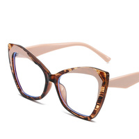 Chine Vente en gros Monture de lunettes optiques Lunettes carrées de haute qualité Montures de lunettes Tr90 surdimensionnées Oeil de chat