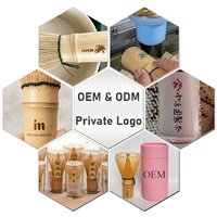 Kit cadeau de matcha écologique, prise en charge de l'emballage OEM, coffret cadeau de thé matcha en bois
