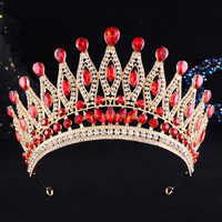 Diadème de Mariée de Luxe en Alliage Doré avec Cristaux, Style Miss Univers Paraguay, pour Mariage, Anniversaire, Fête, Princesse