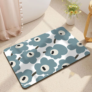 Tapis absorbant pour salle de bain, tapis absorbant en terre de diatomée, paillasson vert pour entrées de salle de bain et de cuisine, antidérapant pour salle de bain - Product Image 4