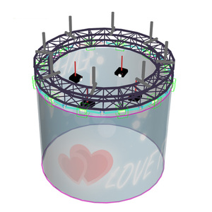 Écran vidéo holographique immersif intérieur extérieur à 360 degrés Écran maillé à <span class=keywords><strong>projection</strong></span> interactive - Product Image 4