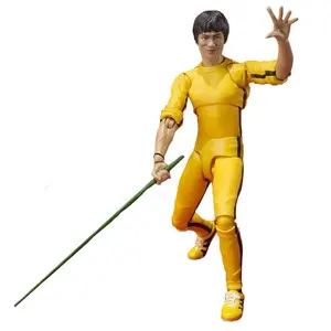 15CMスーパースターSHF Bruce Leeアクションフィギュア75th Anniversary Edition Movable関節PVCコレクション模型玩具