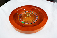 YH Roue de roulette américaine personnalisée 0 00 en bois massif 18 20 pouces Mini jeu de roues de roulette de casino à vendre