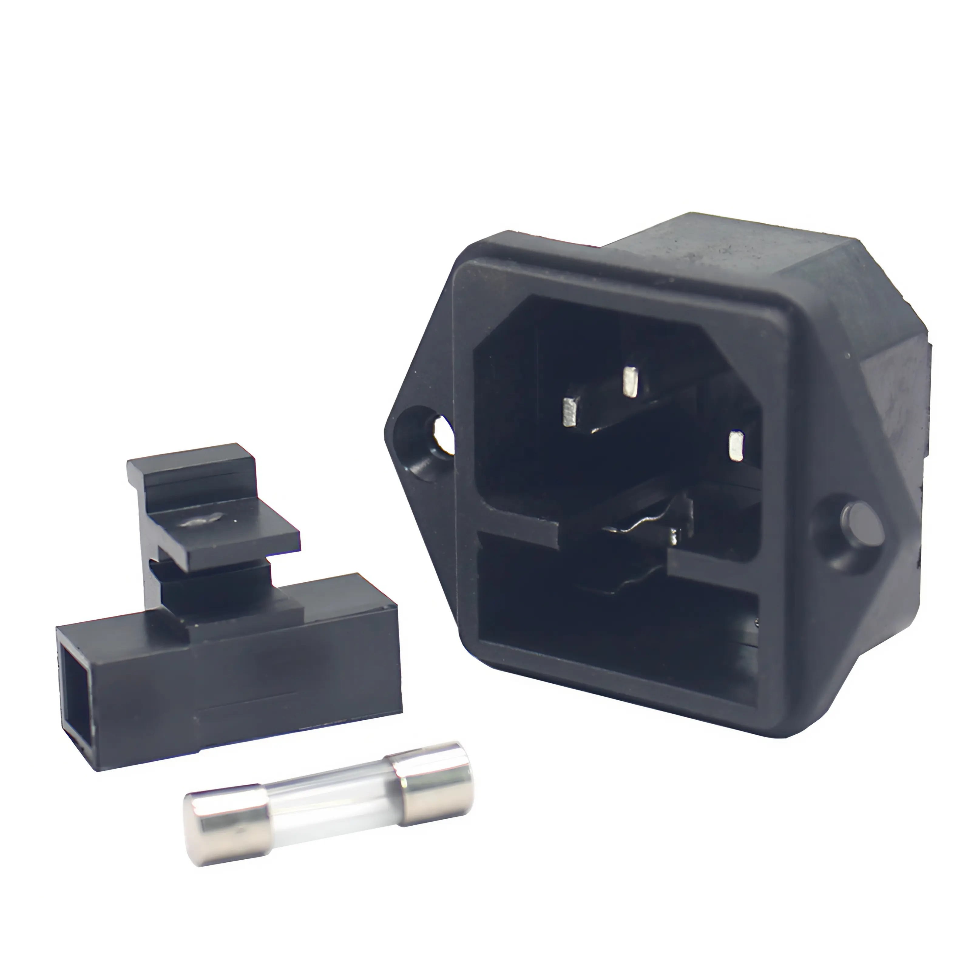 250V 15a C14 Hoge Kwaliteit AC Power Mannelijke Inlaat Connector Stopcontact Met Zekering