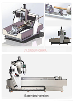 Machine de gravure CNC industrielle à 4 axes LY 6040F-ATC/10040F-ATC avec changement automatique d'outil (ATC), broche de 1,5 kW et 10 outils