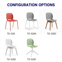 Chaises de salle à manger en plastique minimalistes modernes, légères et empilables, directement de l'usine, en PP. Pour la maison, le café, le restaurant et le bureau