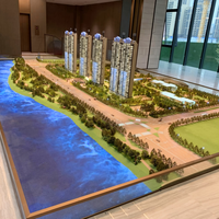 Maquettes architecturales professionnelles personnalisées Villa Immobilier Moderne Écologique Découpe au laser Éclairage LED