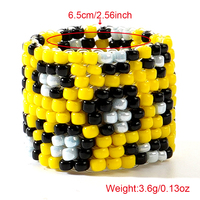 Go2boho Mode Ringe Bunte Perlen breites Band, Damen ringe Y2K Bohemian Jewelry Statement Ringe für Frauen