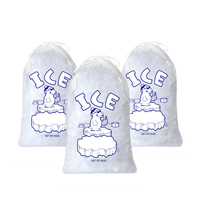 Sac à glace pour machine de conditionnement automatique de sacs de glace, 10 lb, avec cordon de serrage, scellé, jetable, logo personnalisé disponible