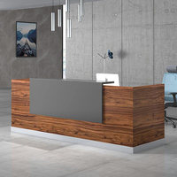 Comptoir de réception de bureau - Design simple, usage commercial, comptoir haut/bas pour l'accueil de l'entreprise