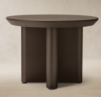 Table d'appoint ronde en aluminium Balmain, en acier inoxydable, pour l'extérieur, les équipements de loisirs et les jardins