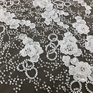 Perles de densité lourde tissu de dentelle suisse robes de <span class=keywords><strong>demoiselle</strong></span> <span class=keywords><strong>d</strong></span>'<span class=keywords><strong>honneur</strong></span> tissu de tulle WS3138 - Product Image 6