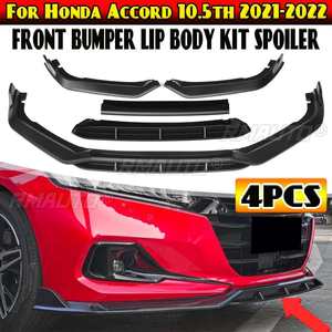 4 piezas de protectores de labio divisor de parachoques delantero, difusor, alerón y deflector para Honda Accord 10.5ª generación 2021 2022 - Product Image 1